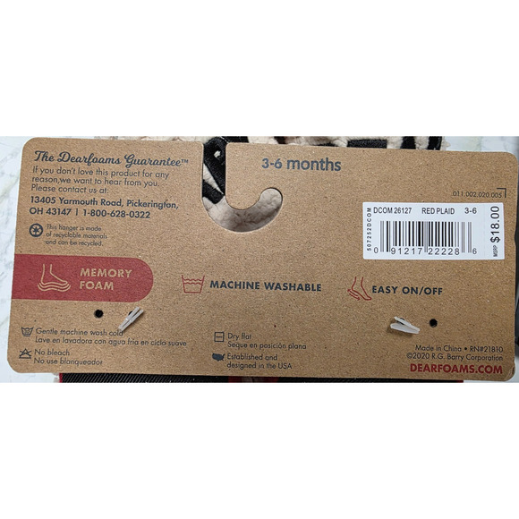 Dearforms Slippers, Babies/Toddlers, Memory Foam, 2 Pairs 3-9 Months, Non-Slip - Picture 4 of 12